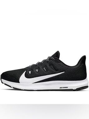 Nike Qwest Black & White Running Shoe - Swoosh Design